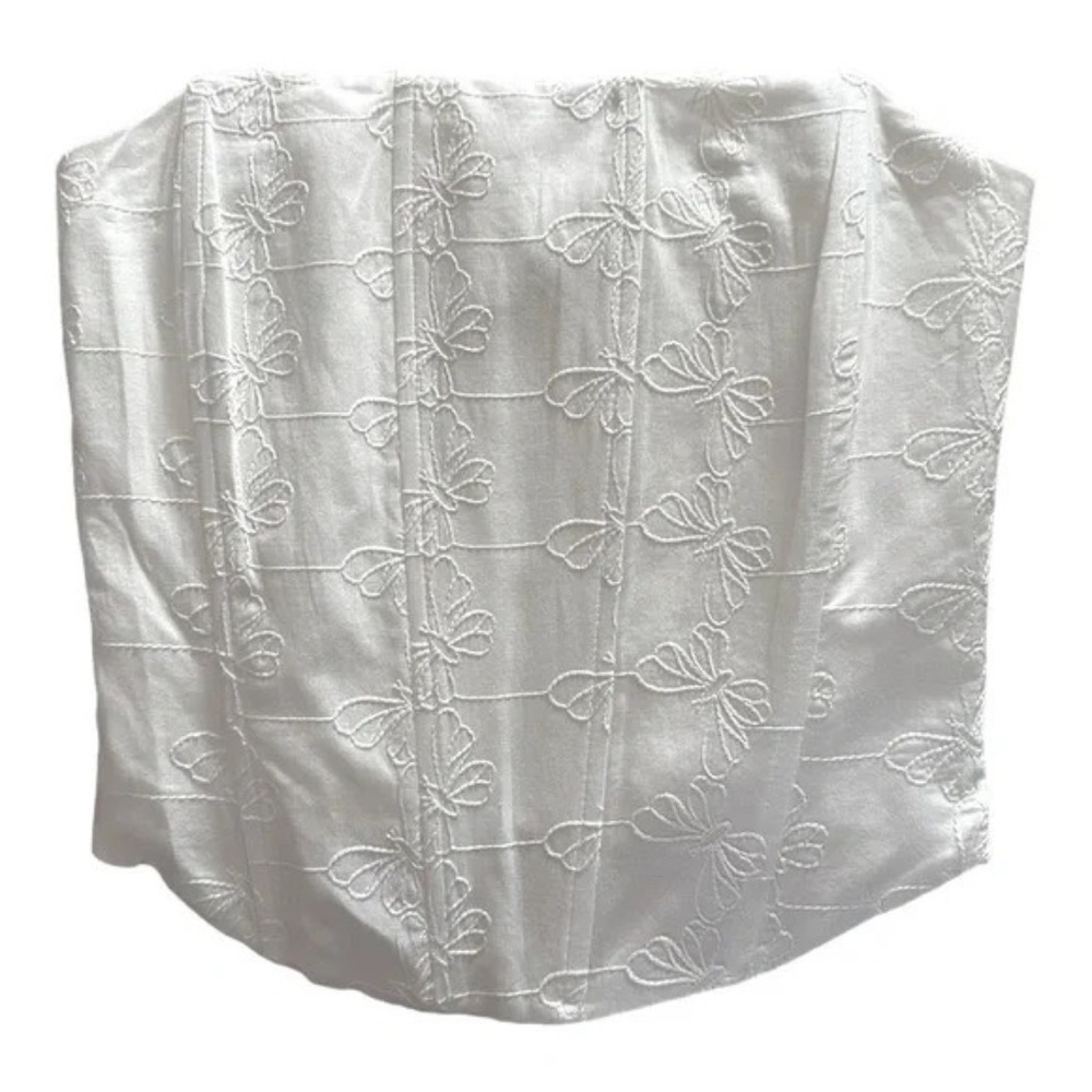 NWT ZARA Butterfly Embroidered Bella Corset Top - Small